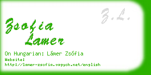 zsofia lamer business card