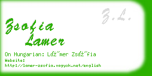zsofia lamer business card